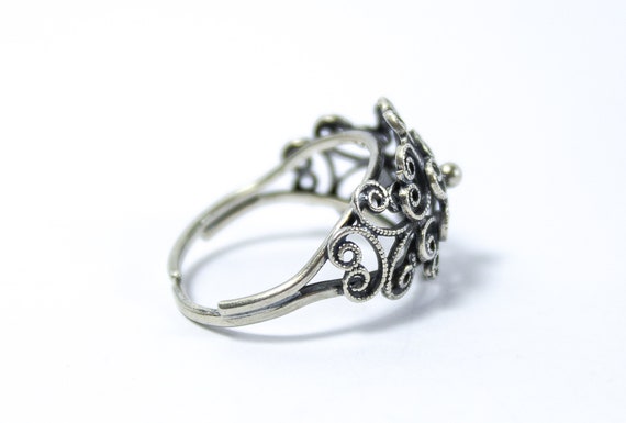 Vintage Beau Sterling Adjustable Silver Ring, Ope… - image 2