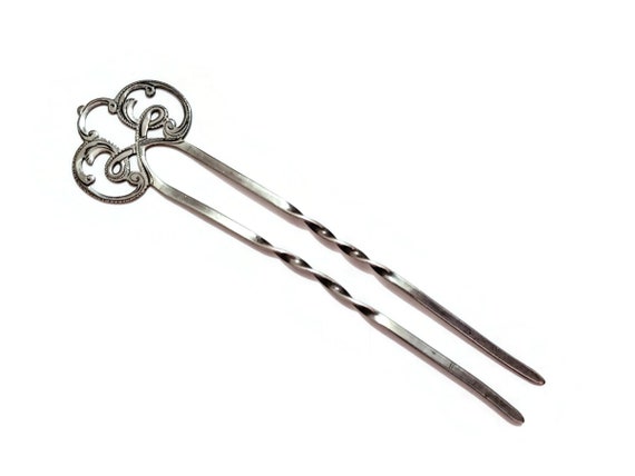 Decorative Antique Sterling Hairpin, Victorian Era