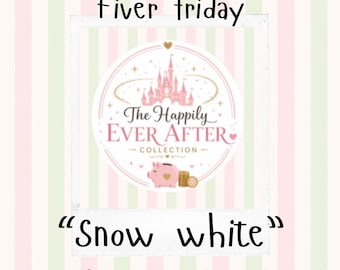 Fiver Friday-The happily ever after collection- a6 uvdtf envelope and challenge - Snow White