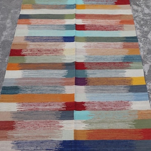 Flatweave kilim rug, handmade rug, custom size rug, modern kilim rug, multicolored rug, woolen kilim rug, custom rug, any size you want
