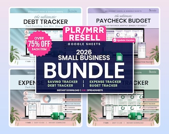 PLR Bundle Spreadsheet MRR Spreadsheets Bundle for Google Sheets Master Resell Right (Digital Download)