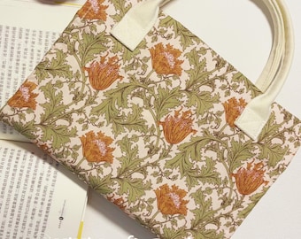 Personalisierte Buchhülle mit Griff | Blumen Buchcover | Personalisieren Sie Größe Buchhülle | Handgemachte Buchhülle | Buch wickeln | Buchschutz