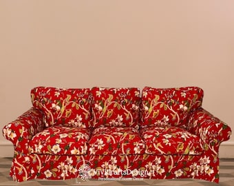 EKTORP 3-Sitzer Sofa Bezug | Benutzerdefinierte Couch Cover | Samtbezüge | EKTORP Sofa Cover | Möbelschoner | Bezug passend für Ektorp 3-Sitzer Sofa