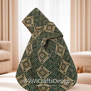 Bolso de muñeca / Monedero con nudo de brocado Zhuang hecho a mano / Tela de brocado estilo chino / Bolso con nudo de muñeca / Bolso único / Bolso retro / Regalo para ella