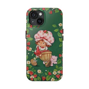 Cute Strawberry Shortcake Tough Phone Case - Durable Phone Cover, Protective Phone Case, Fruit Design Phone Case, Kawaii Phone Case, Unique