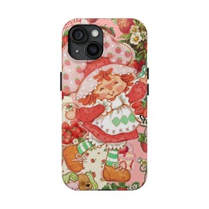 Cute Strawberry Shortcake Phone Case, Fruit Design Tough Phone Cases, Protective Cellphone Cover