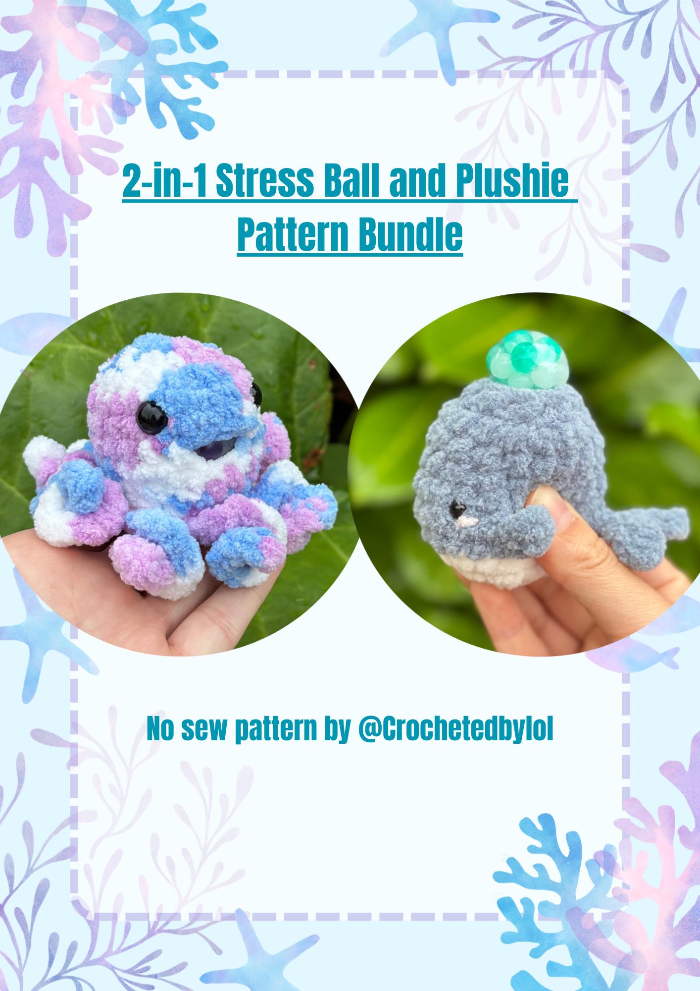 39 Octopus Crochet Patterns for Amigurumi, Plushies, Keychains, and Statement Makes 19 Crochet Octopus and Whale Stress Ball Pattern Bundle