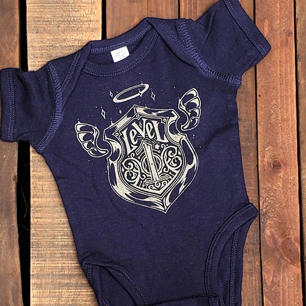 Level 1 Dungeons and Dragons Baby Bodysuit | Gender Neutral Baby Gift  | Geeky Baby Gift