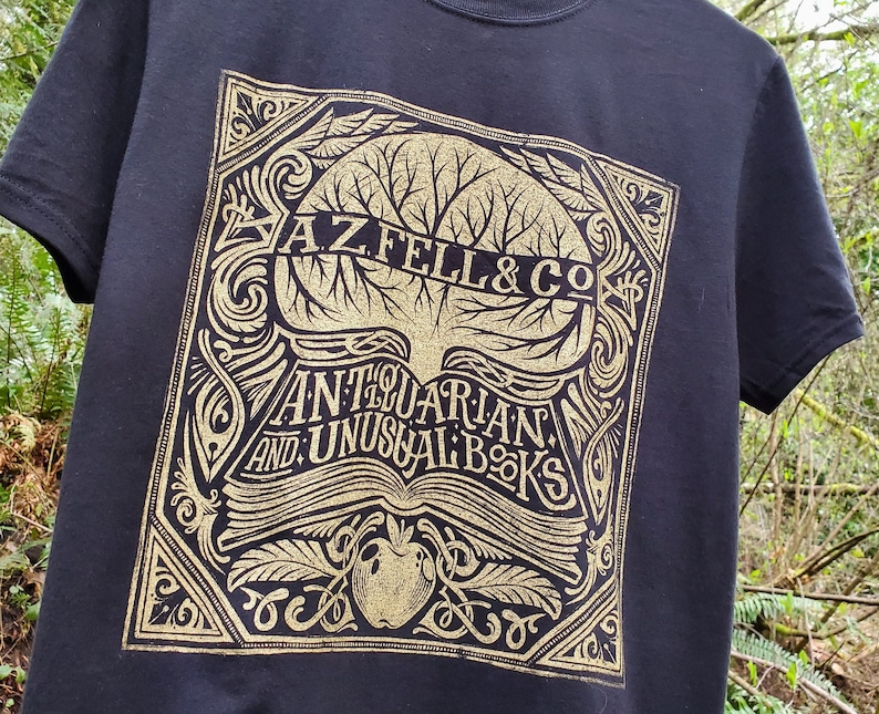 A.Z. FELL & CO Antiquities and Unusual Books Shirt AZFELL Graphic Tee image 4