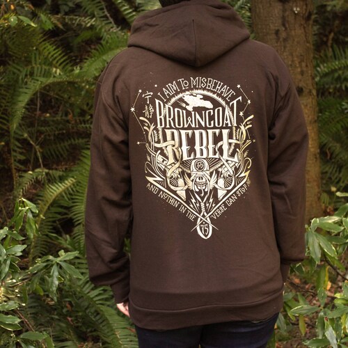 Firefly Zip Hoodie | "I Aim to Misbehave" Zitat Hoodie, Serenity Fan Hoodie