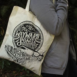 Supernatural Tote Bag: Sam & Dean Winchester, Wayward Sons Design