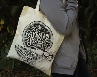 Supernatural Tote Bag: Sam & Dean Winchester, Wayward Sons Design