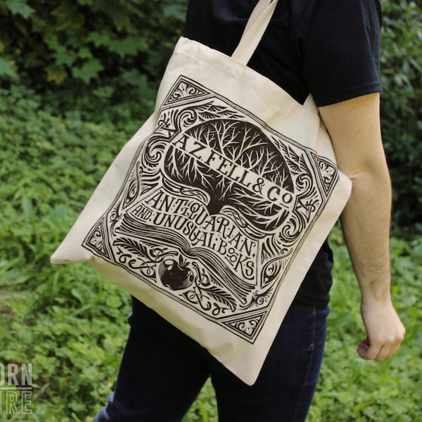 AZFELL & CO Antiquities and Unusual Books tote bag