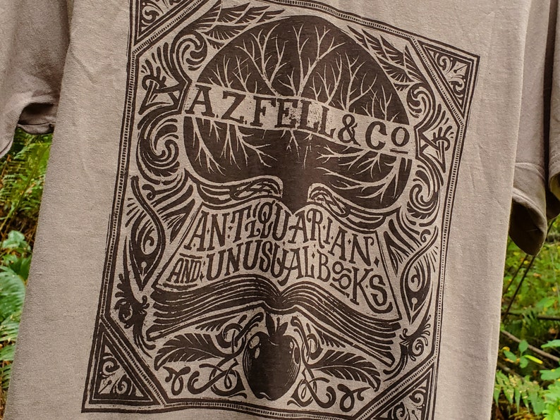 A.Z. FELL & CO Antiquities and Unusual Books Shirt AZFELL Graphic Tee image 3