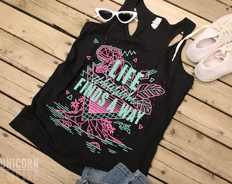 Life Finds A Way Tank Top | 90s Nostalgia Aesthetic Tanktop