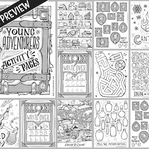 Young Adventurer&#39;s Printable Activity Book - D&D With Kids - Digital Download