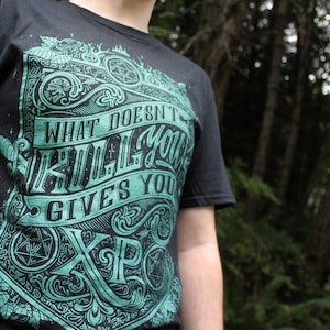 Dungeons and Dragons Shirt | What doesn't kill you gives you XP | DnD Graphic Tee