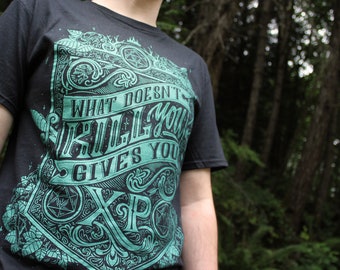 DnD Shirt | Dungeons and Dragons Shirt | What doesn't kill you gives you XP | Dungeon Master Shirt