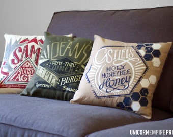 Supernatural Pillows | Supernatural Home Decor | Supernatural Throw Pillow Covers | Sam and Dean Winchester Pillow | Castiel Pillow | Impala