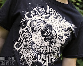 Crowley and Aziraphale Shirt - Get In Loser We're Averting The Apocalypse!