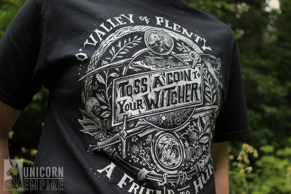 The Witcher Maglietta Uomo - T-Shirt Ufficiale, Nuova, Imballaggio Protettivo