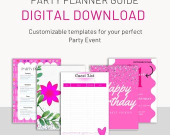 Imprimibles para organizar fiestas: 5 plantillas personalizables de Canva para planificar celebraciones sin esfuerzo