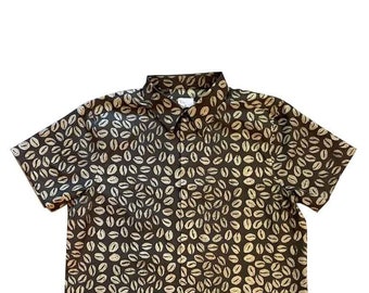 Coffee Shirt - Traditional Indonesian Batik shirt - naturally dyed