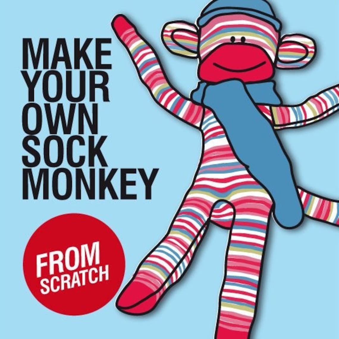 Printable Pattern Sock Monkey Pattern PDF ONLY Stuffed Animal Doll