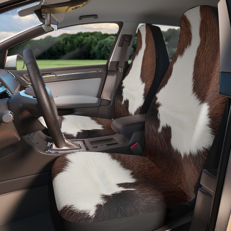 Pink Cow Pattern Print Car Seat Covers main image 0