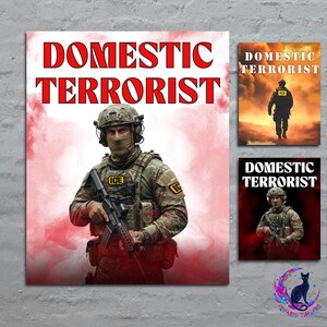 Anti-ICE Protest Sign x 3, Full Color Digital Download, Ice Domestic Terrorist