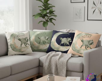 Jimothy Raccoon Square Pillowcase, Throw Pillow Cover, 4 Colors