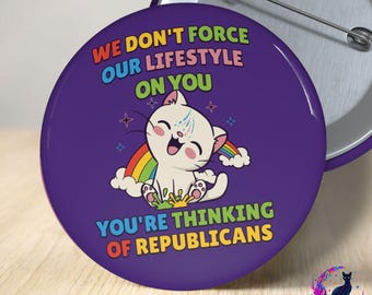 LGBTQ Trans Support Button, Anti-Trumpf-gleichheit Politische Accessoire Anstecknadel