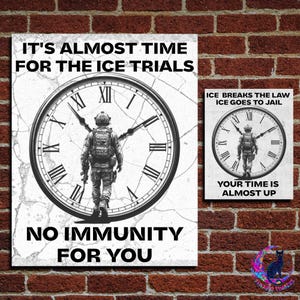 Anti-ICE Protest Sign x 2, ICE Poster Digital Download