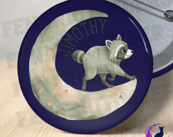 Jimothy Raccoon Button, Seattle Mascot Pin