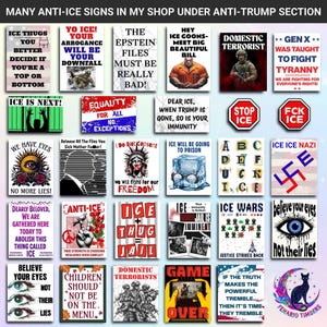 No ICE Decal For Home, No Trespassing Anti Trump Sticker, Private Property image 8