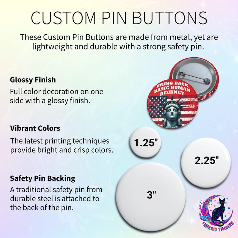 Bring Back Basic Human Decency Button, Anti-Trump Political Accessory Pin Bild 3