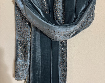 Micro Velvet Shawl: Saroos Kee Embroidery, Winter Occasion Wrap