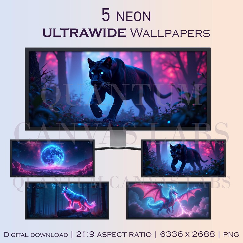 Neon Wallpaper, Ultra Wide Wallpaper, Ultrawide Background, Ultrawide — free download