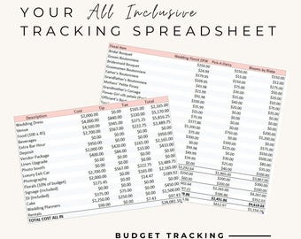 Wedding Planning Spreadsheet | Excel-Google Sheets | Budget Tracker | Wedding To Do List | Guest List Tracker | Bridal Shower | Bachelorette
