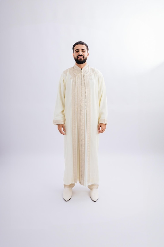 Moroccan Jabador Men 3 Piece Set – Kaftan Outfit – Wedding & Nikkah Outfit – Eid Clothing – BeldiFez