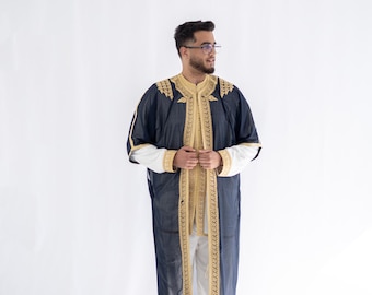 Handgefertigtes Marokkanisches Jabador Set - 3 Stück Beige Jabador für Eid, Ramadan & Hochzeiten | Kostenloser Versand