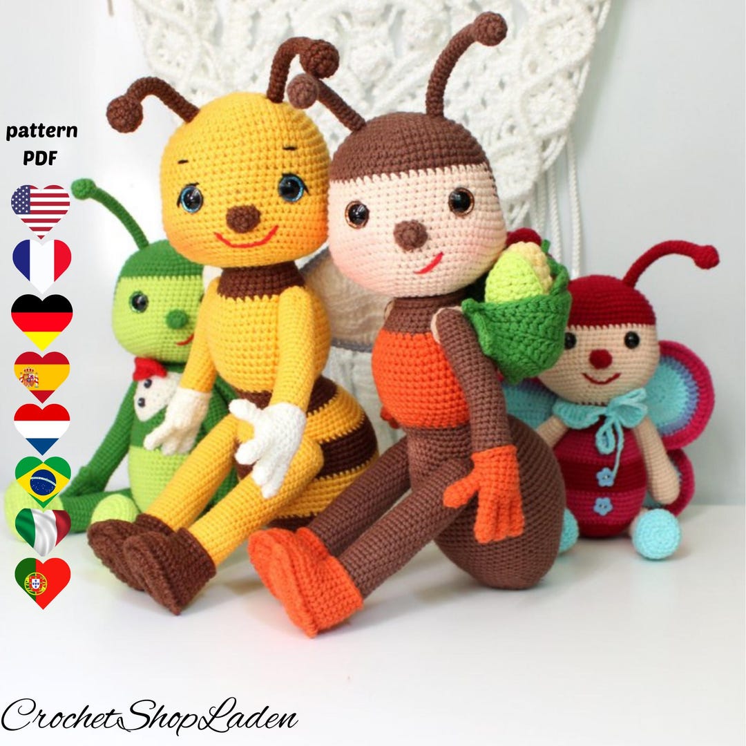 DIY Bee Crochet Pattern - Amigurumi Bumblebee PDF - Stuffed Animal Toy ...