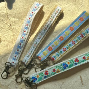 Handmade Embroidered Phone Strap | Camera Strap | Interchangeable Clip & Patch Connector