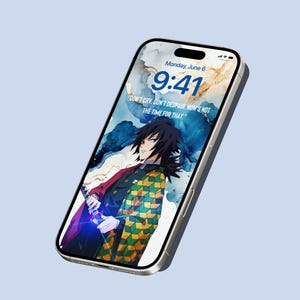 Giyu Tomioka Phone Wallpaper - Motivational Anime Quote - Demon Slayer Inspired Background - Giyu Phone Lock Screen - iPhone Wallpaper