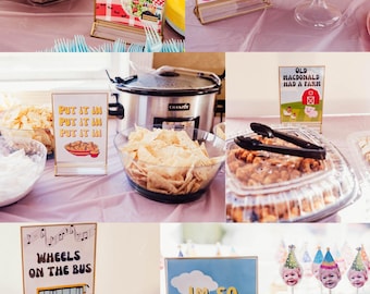 Ms Rachel Food Cards | Party Food Card | 9 Card Bundle | Nursery Rhymes Food Cards | Children Songs Food Cards