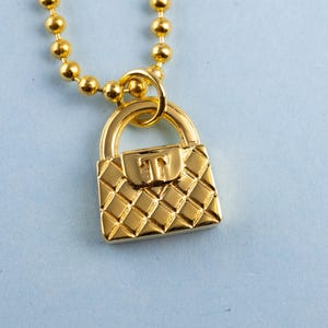 Benutzerdefinierte Initiale Luxus Taschenanhänger Personalisierte Monogramm 18k Vergoldete Handtasche Anhänger DIY Sterling Silber Halskette Armband Schlüsselbund Ohrring