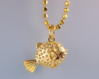 ヴィンテージ 18K ゴールド 関節式魚ペンダント チャーム - Etsy 日本