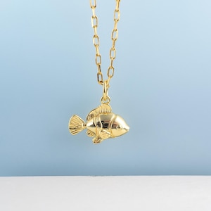 Clownfish Pendant Gold Silver Fish Charms Sterling Silver Ocean Jewelry Sea Creature Charms DIY Necklace Bracelet Earring Keychain Phone Bag