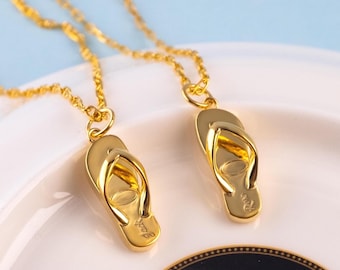 Gold Silver Personalized Name Flip Flops Pendant Sterling Silver Sandal Slipper Shoe Charms For Necklace Bracelet Earring Keychain Phone Bag