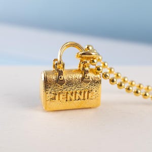 Personalized Name Gold Silver Luxury Handbag Charm Custom Bag Pendant for Women Wife DIY Tote Bags Necklace Bracelet Earring keychain Gifts